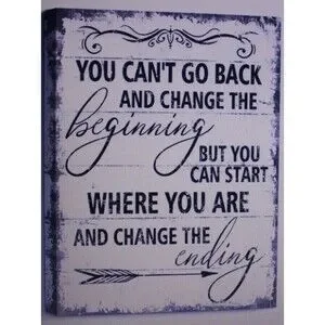 Back A Change Unbranded | Art | You Cant Go Back And Change The Beginning Canvas Art ...